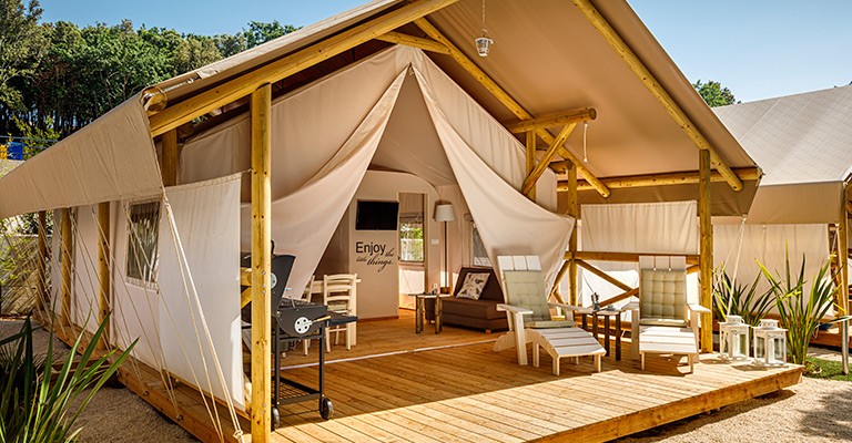 Sunset Glamping Zelt für 2+4 am Meer