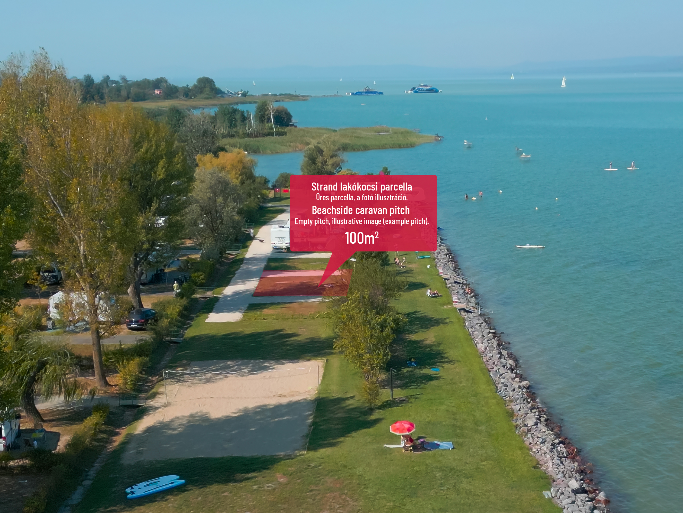 Beachside pitch 100 m2